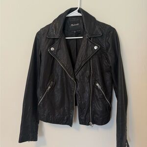 Madewell Black Leather Biker Jacket
